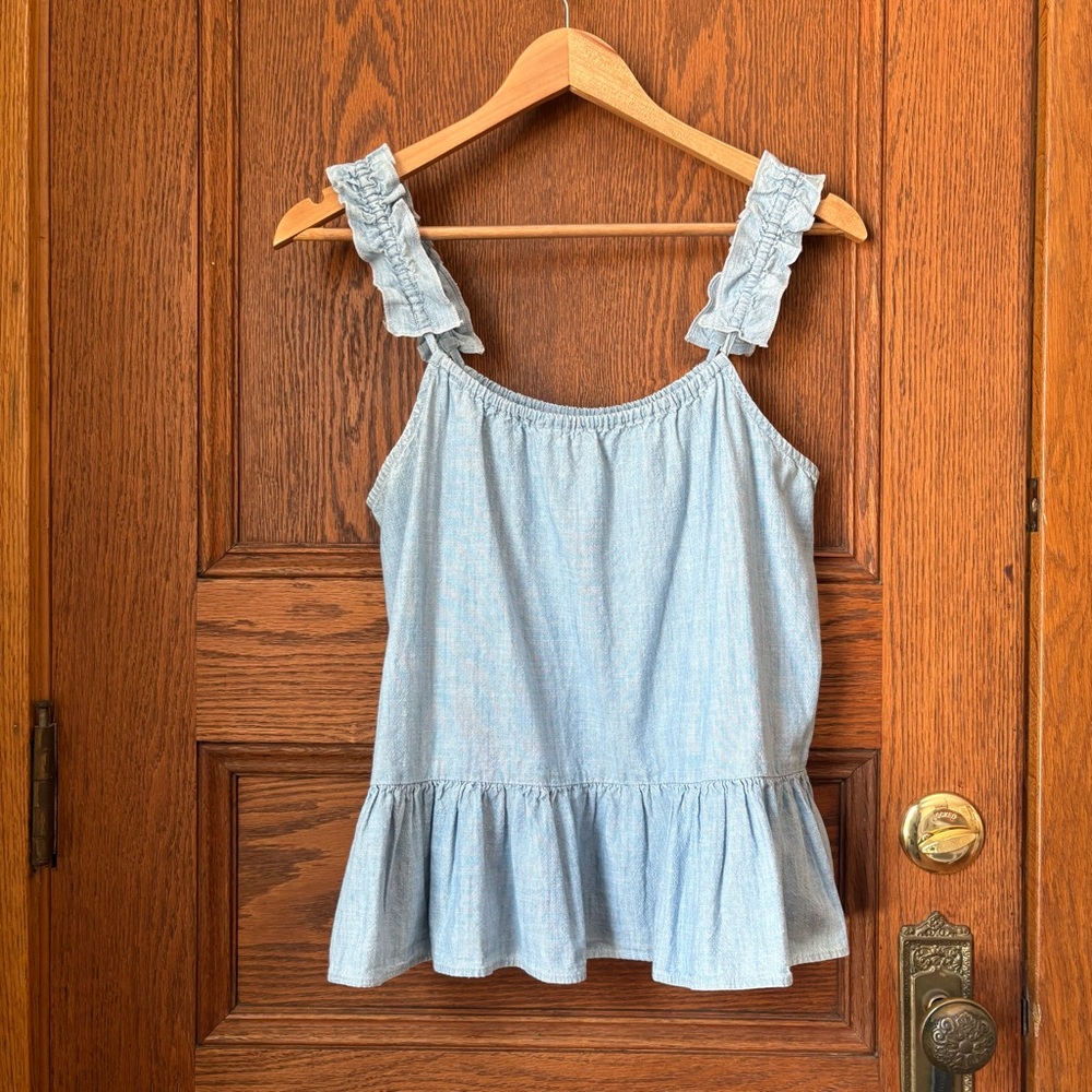 Madewell Ruffle Strap Tank Top